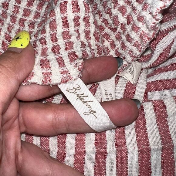 Billabong sincerely jules red striped wrap skirt size M - Picture 5 of 6